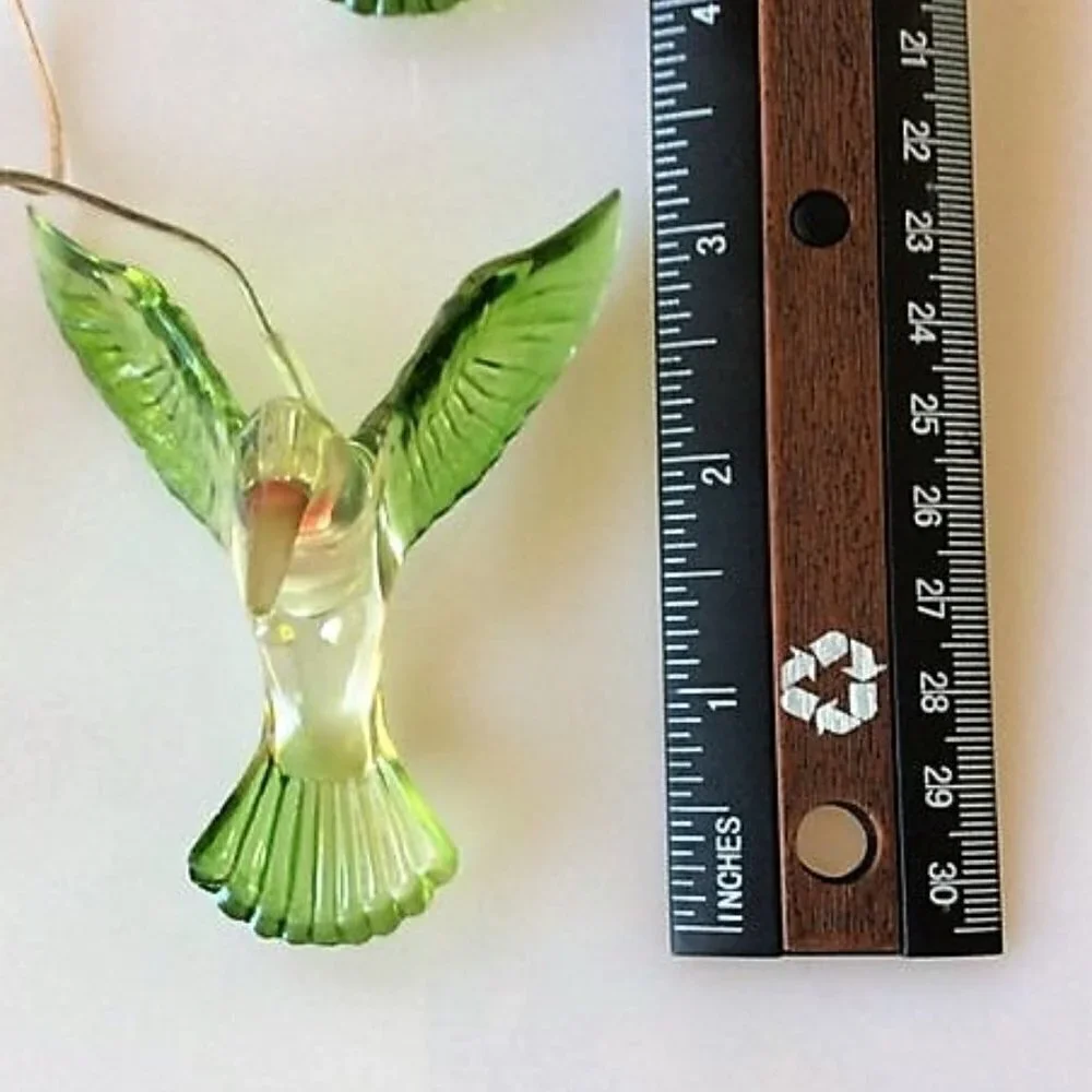 Plastic Hummingbird Craft Charms Set of 6 | 3